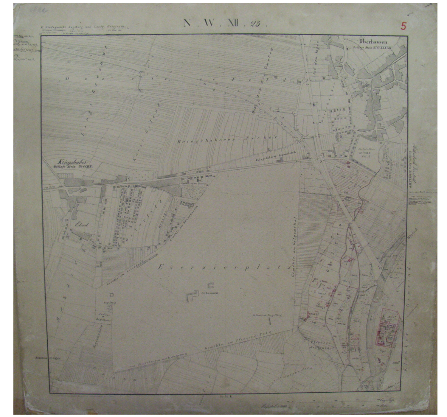 Historische Karten von Kriegshaber