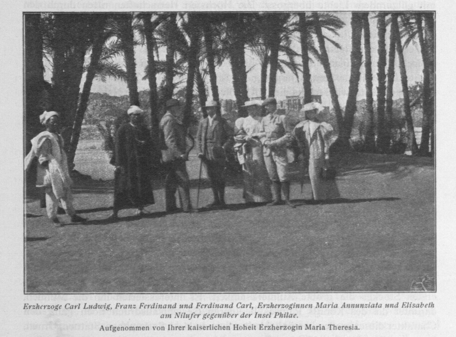 Carl Ludwig mit Familie in Ägypten