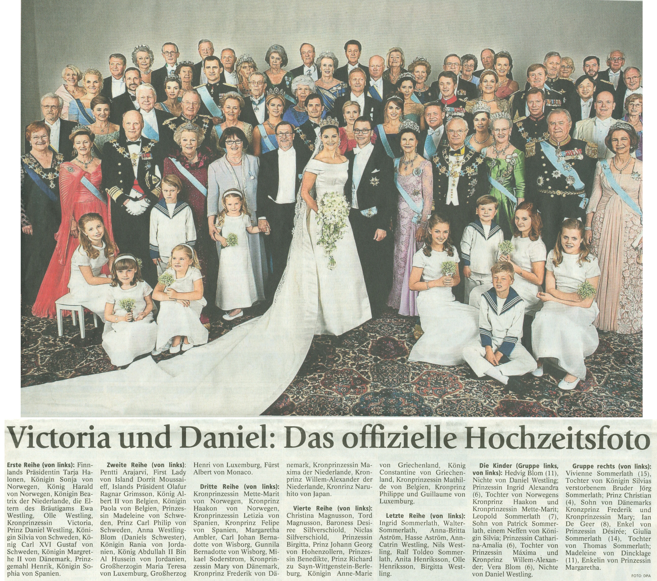 Victoria und Daniel: das offizielle Hochzeitsfoto
